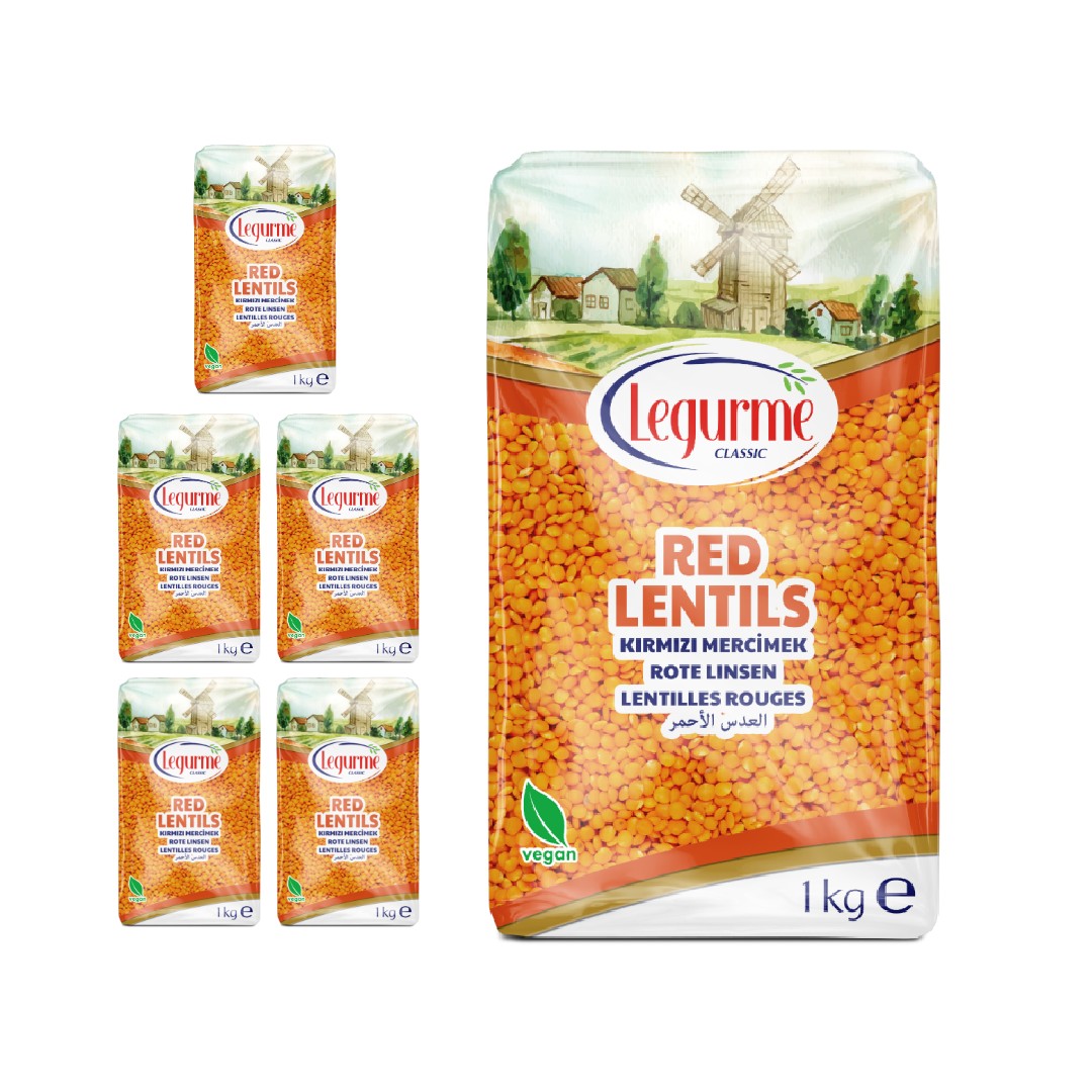 Legurme Round Red Lentils (Futbol Mercimek) 1kg