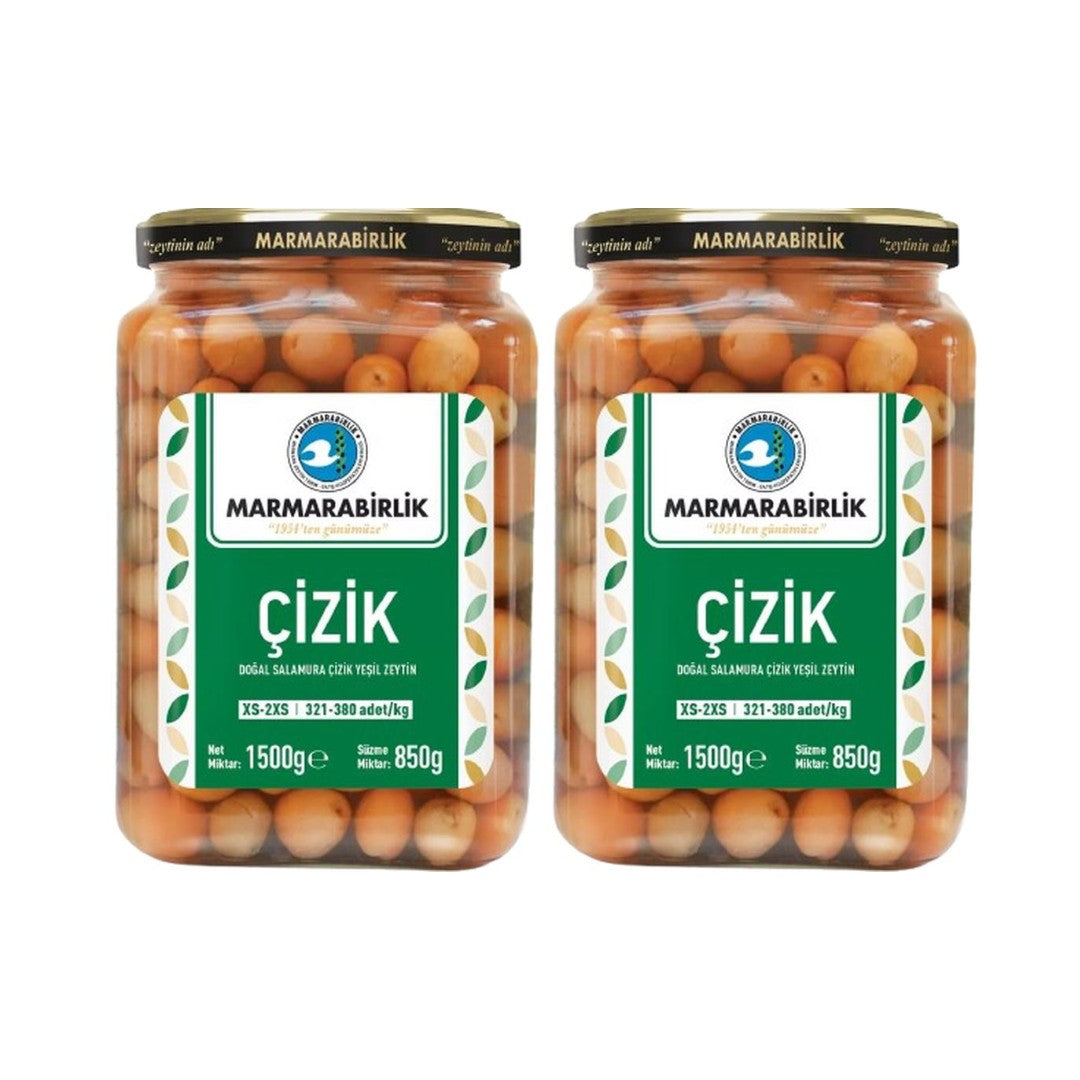 Marmarabirlik Cizik Green Olives (XS-2XS) (321-380) (Jar) 850gr
