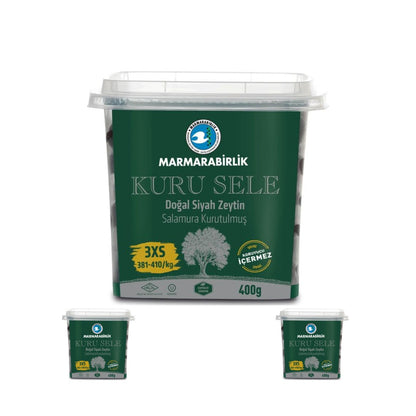 Marmarabirlik Kuru Sele Black Olives 3XS 400g