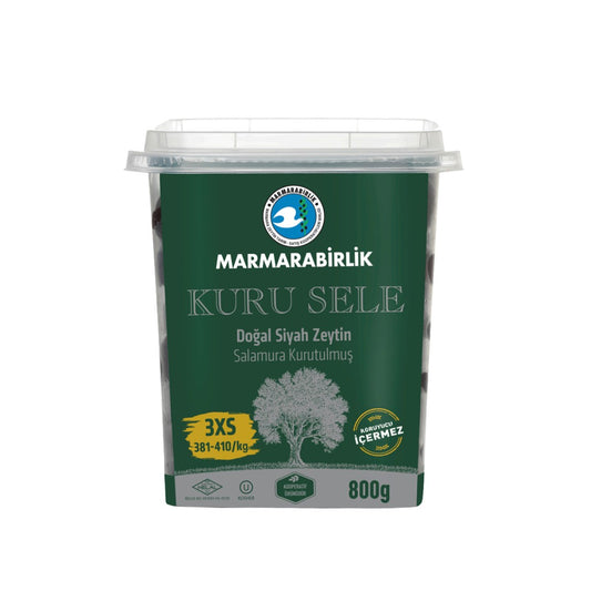 Marmarabirlik Kuru Sele Black Olives 3XS 800g