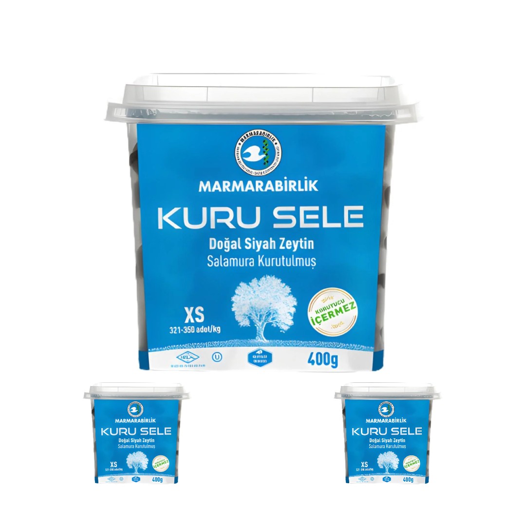 Marmarabirlik Kuru Sele Black Olives XS 400g