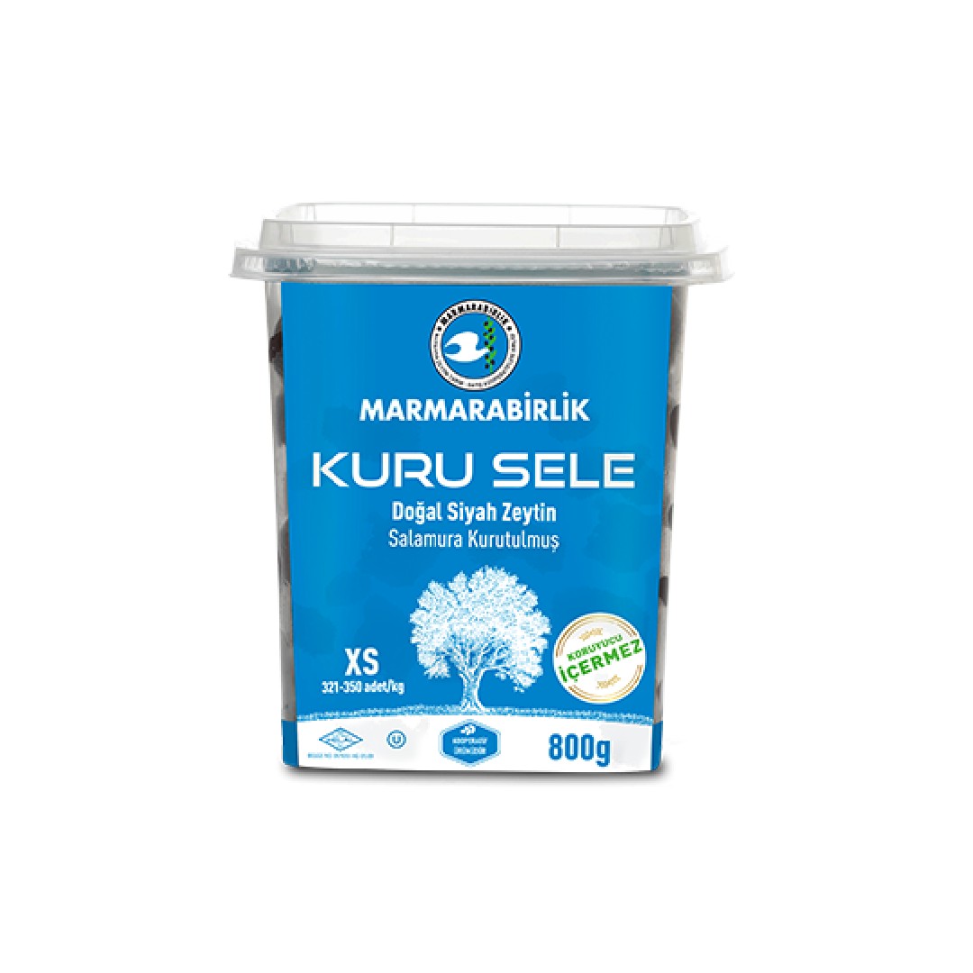 Marmarabirlik Kuru Sele Black Olives XS 800g