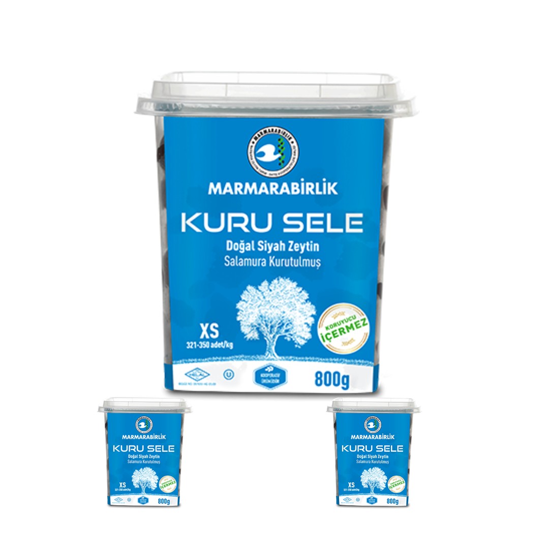 Marmarabirlik Kuru Sele Black Olives XS 800g