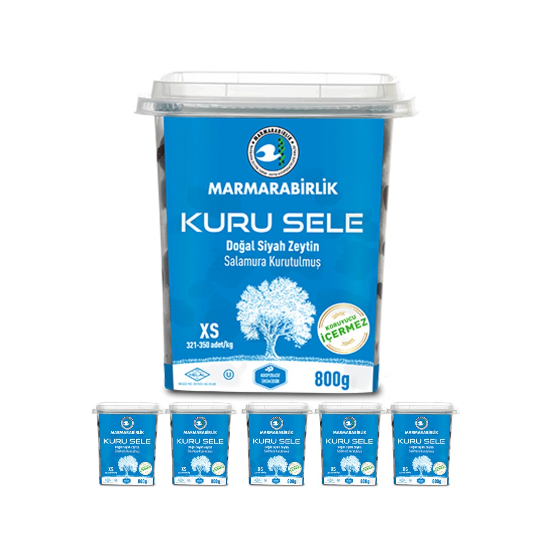 Marmarabirlik Kuru Sele Black Olives XS 800g