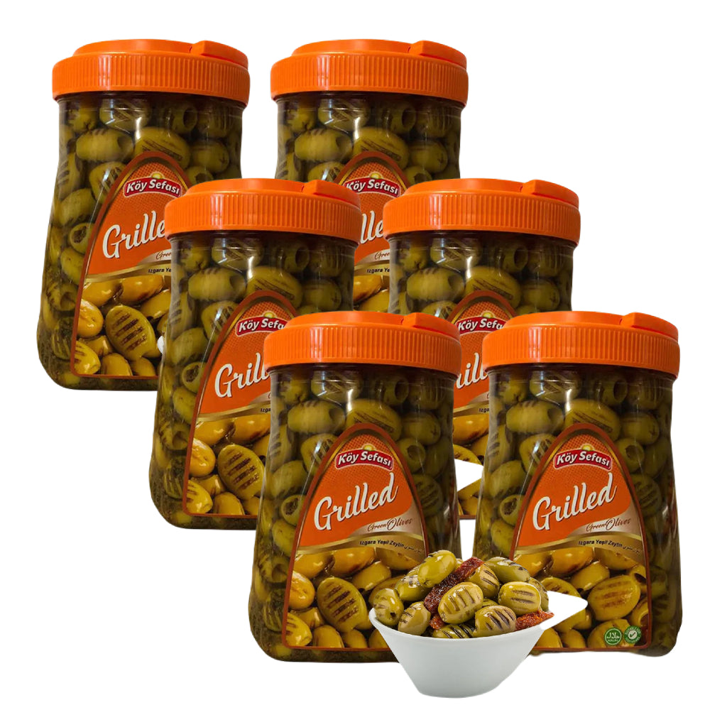 Koy Sefasi Natural Grilled Pitted Green Olives Pet (Izgara Yesil Zeytin), 1260g