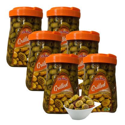 Koy Sefasi Natural Grilled Pitted Green Olives Pet (Izgara Yesil Zeytin), 1260g