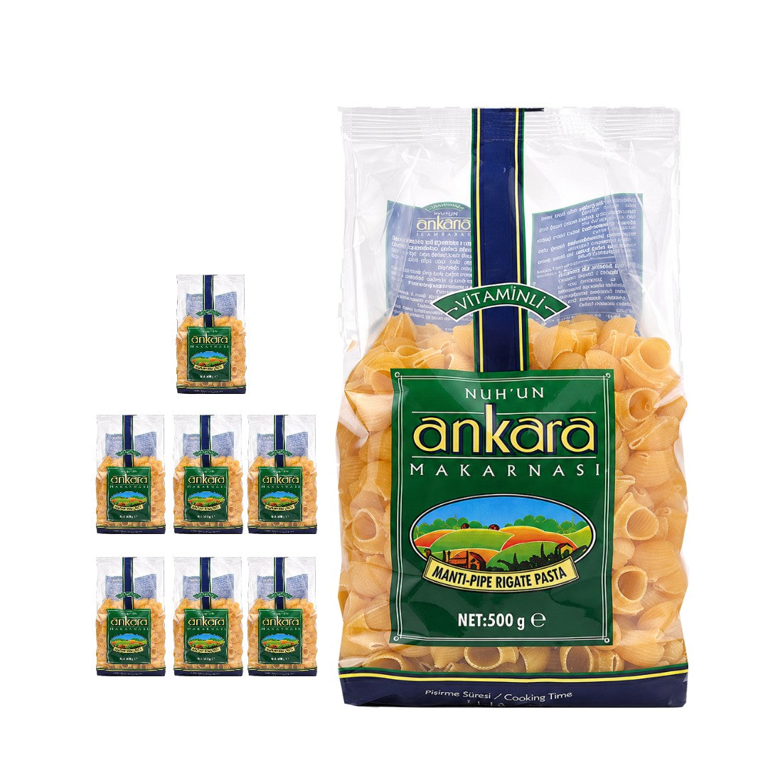 Nuhun Ankara Vitaminli Pipe Rigate Pasta (Mantı Makarna) 500 g