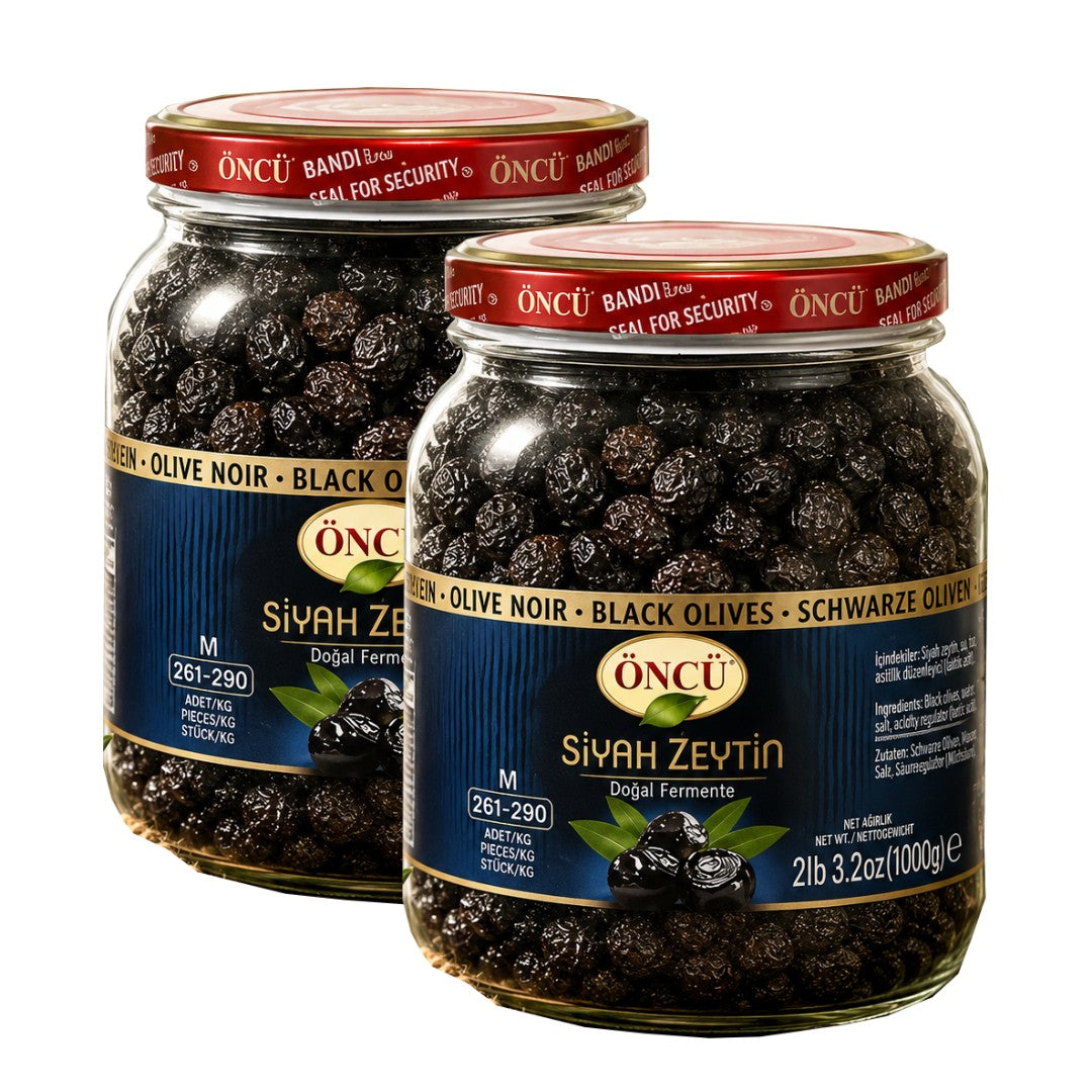 Oncu Black Olives M-S (Siyah Zeytin) 1Kg