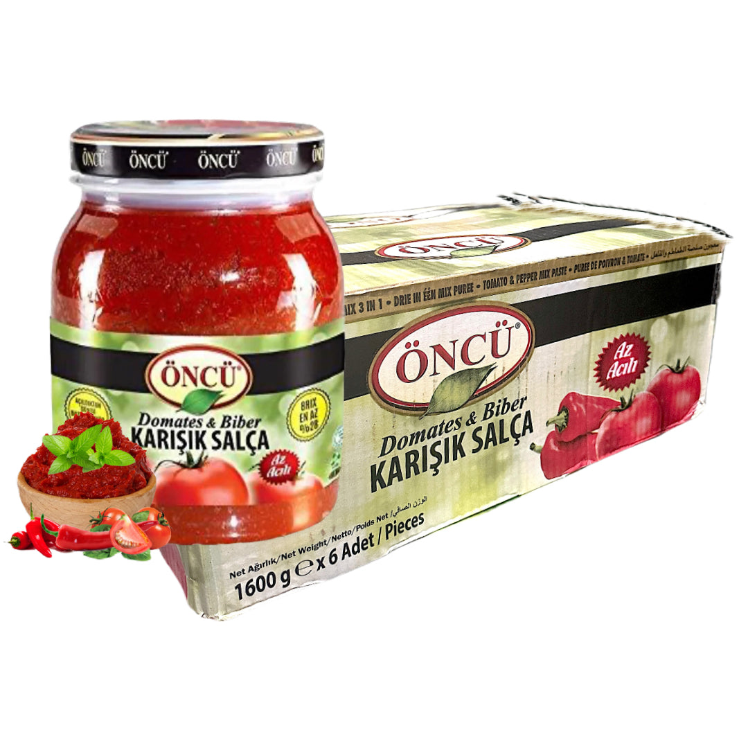 Oncu Tomato and Pepper Mixed Paste ( Karisik Salca ) 1600g - Free Shipping