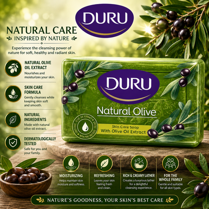 Duru Pure & Natural Olive Oil Body Soap 4X150g