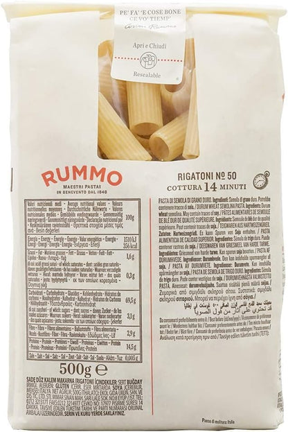 Rummo Rigatoni N.50 -Italian Pasta 500g