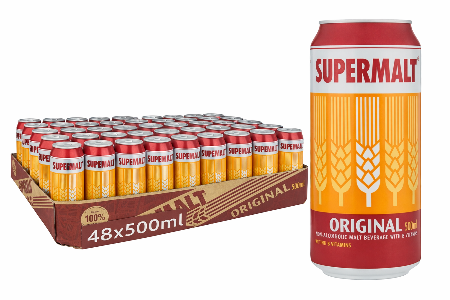 Supermalt Original Non-Alcoholic Malt Drink with B Vitamins, 550ml