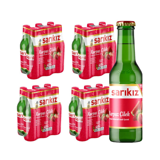 Sarikiz Watermelon & Strawberry Mineral Water (Maden Suyu), 24x 200ml