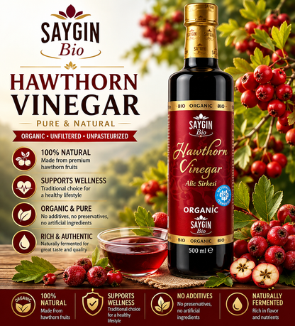 Saygin Hawthorn Vinegar (Alic Sirkesi) 500 ml