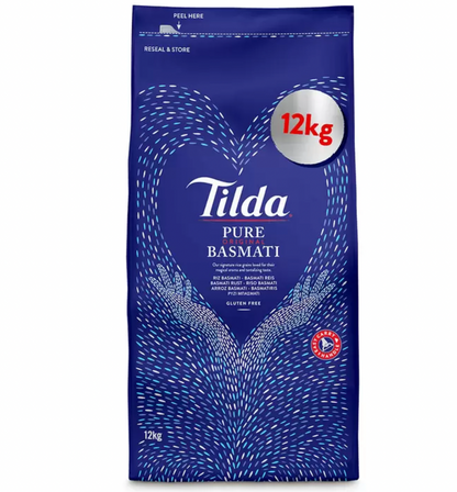 Tilda Pure Original Basmati Naturally Gluten Free Rice, 12kg