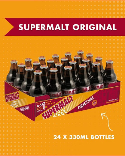 Supermalt Original Non-Alcoholic Vegan Malt Drink with B Vitamins, 330ml