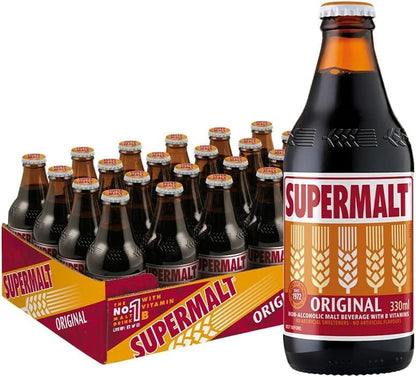 Supermalt Original Non-Alcoholic Vegan Malt Drink with B Vitamins, 330ml