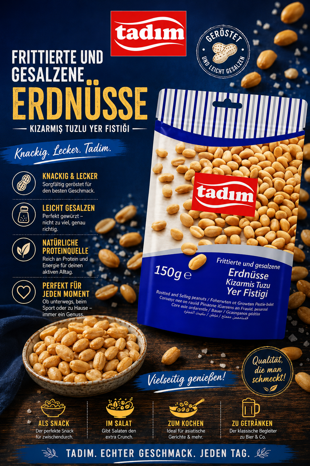Tadim Fried & Salted Peanuts 150g