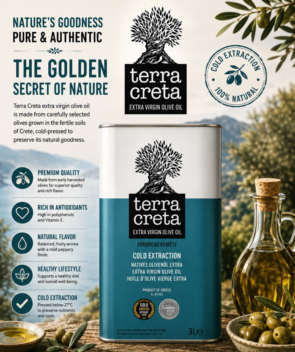 Terra Creta Extra Virgin Olive Oil 3L