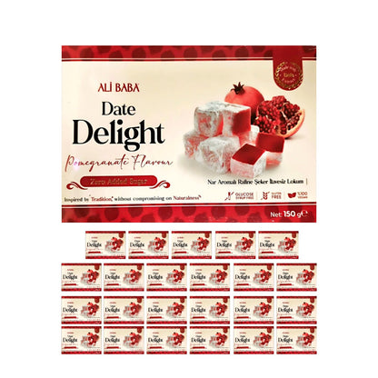 Ali Baba Date Turkish Delight With Pomegranate Flavour - Zero Added Sugar  (Nar Aromali Lokum) 150 g