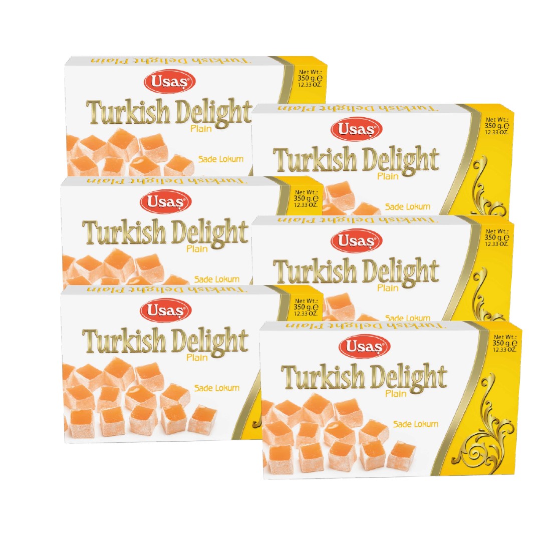 Usas Turkish Delight Plain (Sade Lokum), 350g