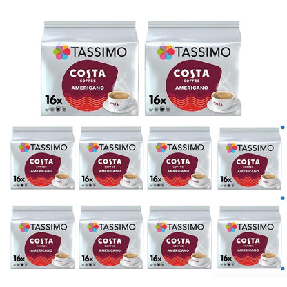 Tassimo Costa Americano Coffee Pods (5 Pack), 80 Servings