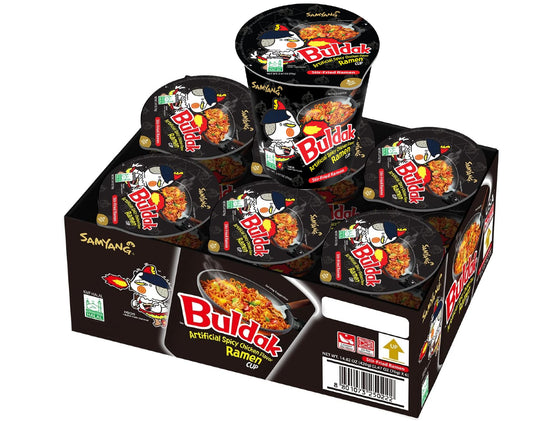 Buldak Hot Chicken Ramen Spicy Cup Noodles 70g - Halal & Vegan