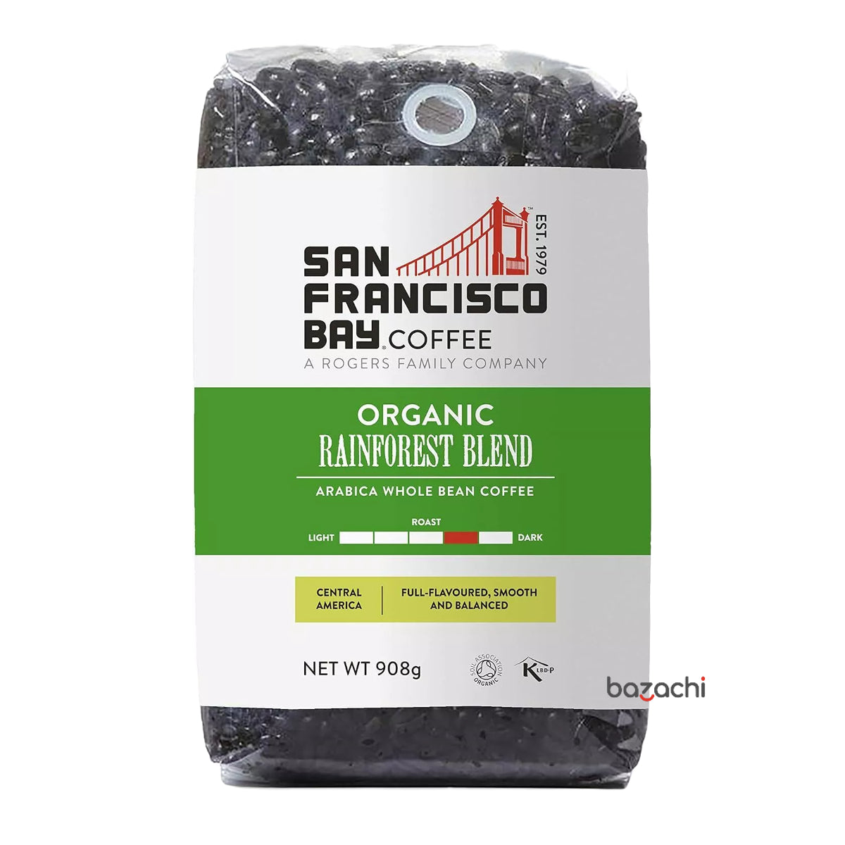 San Fransisco Bay Coffee Beans Organic Rainforest Blend 908g