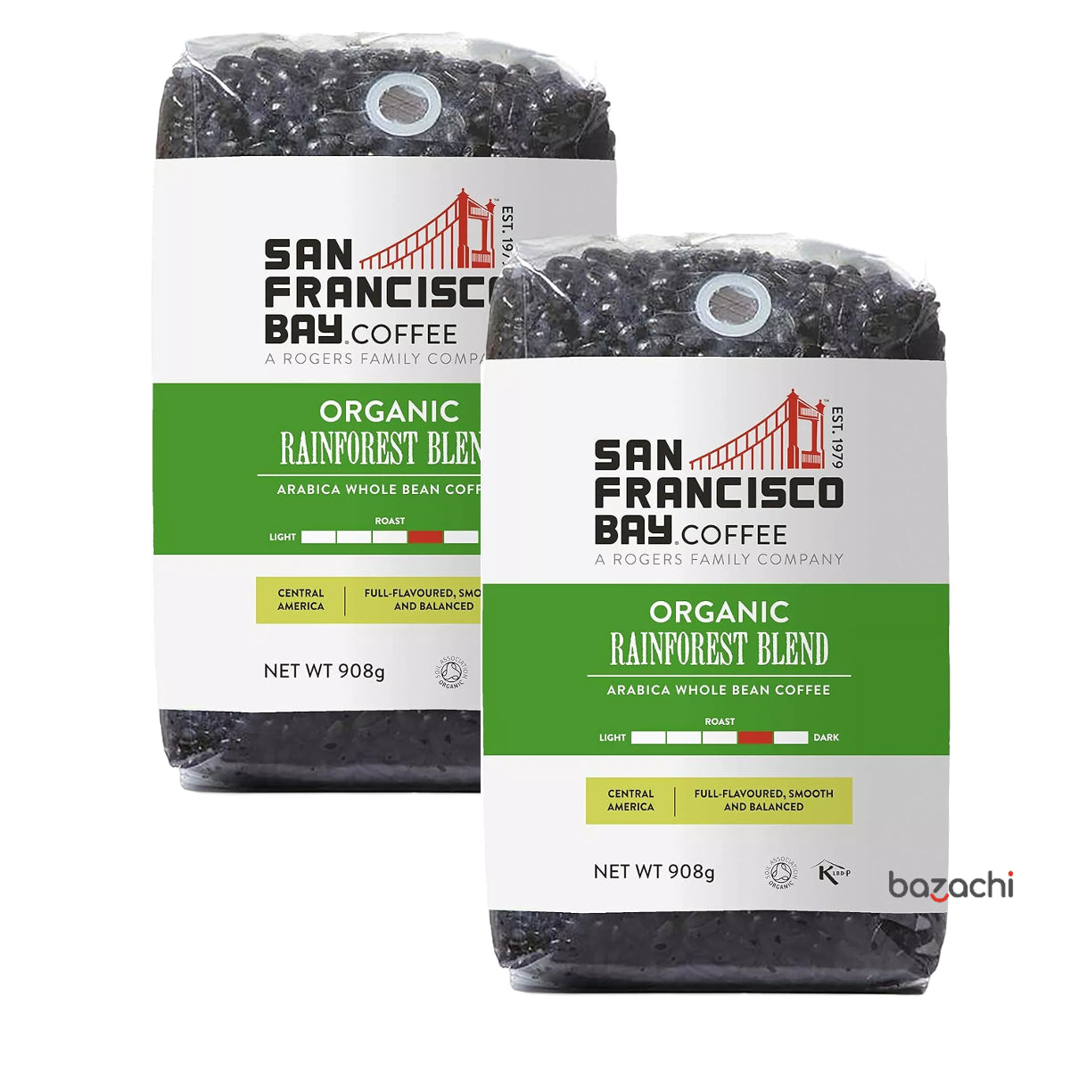 San Fransisco Bay Coffee Beans Organic Rainforest Blend 908g