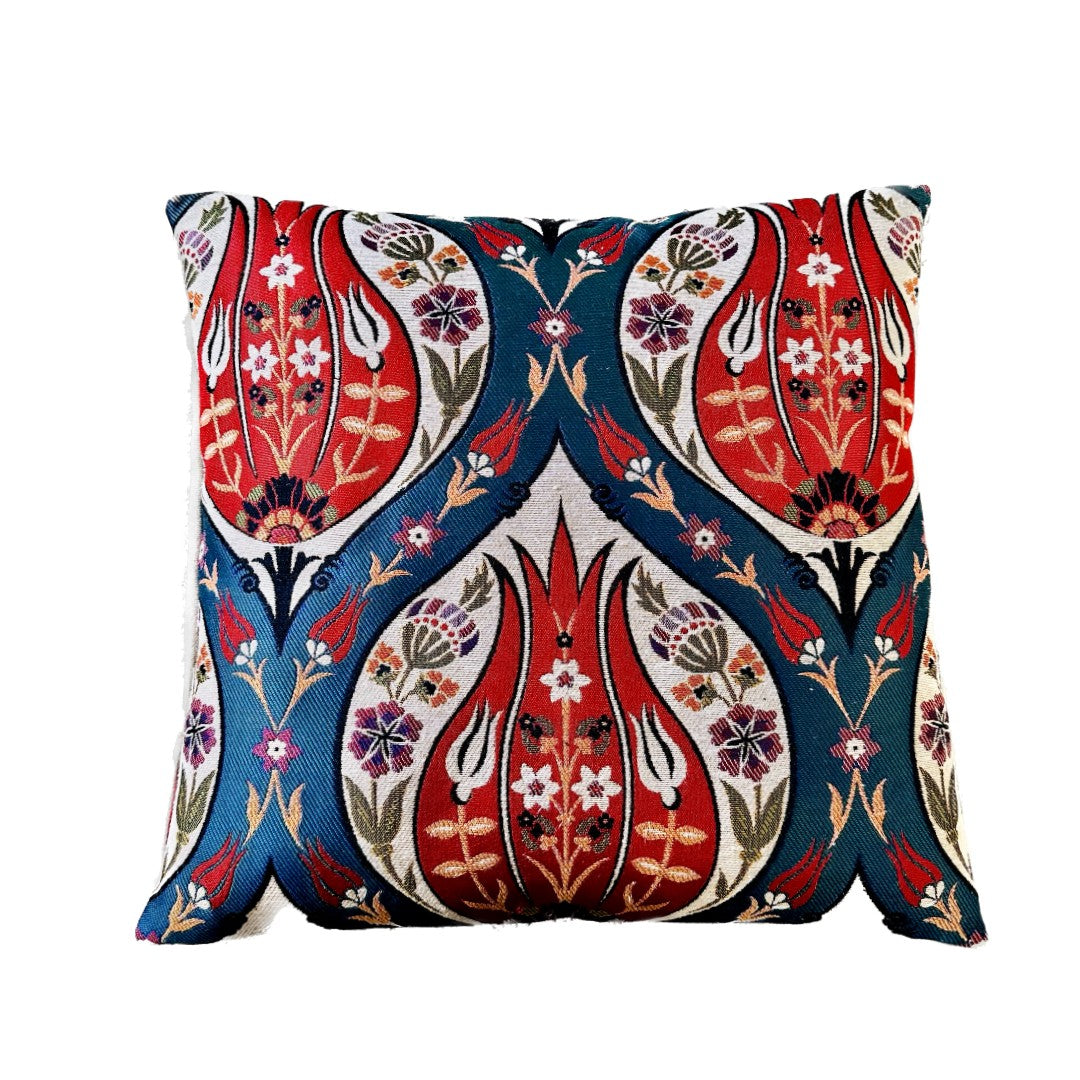 Tulip Tapestry Embroidered Cushion Cover (43 x 43 cm)