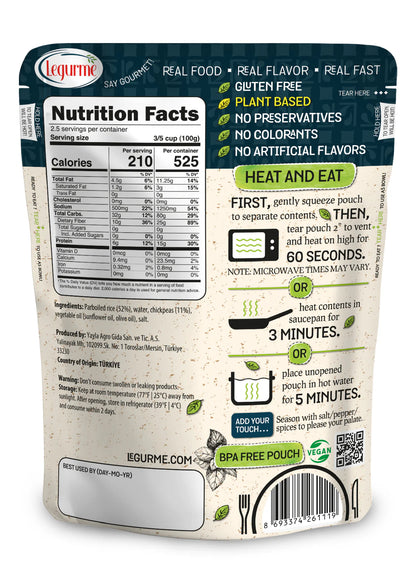 Legurme Rice With Chickpeas 250g