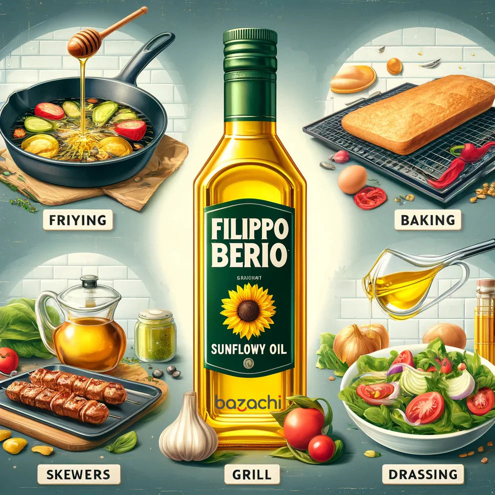 Filippo Berio Sunflower Oil, Cooking Oil, 5L