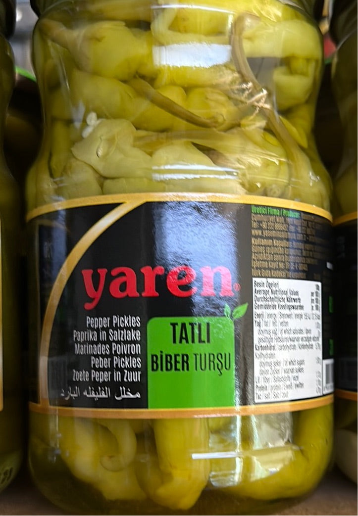 Yaren Pepper Pickles (720g)-Tatli Biber Tursu