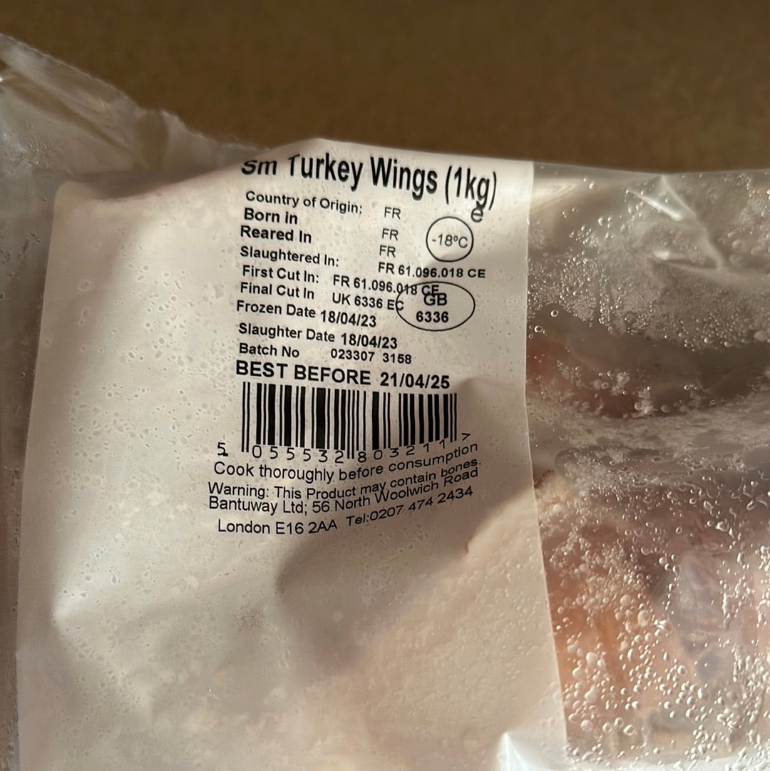 Smoked  Frozen Turkey Wings (Halal)- 1kg