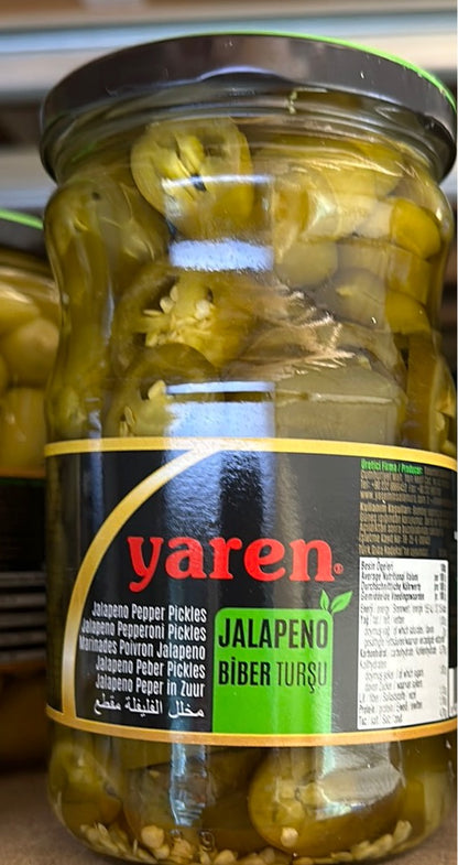 Yaren Jalapeno Pepper Slice Pickle (720g)-Biber Tursu*
