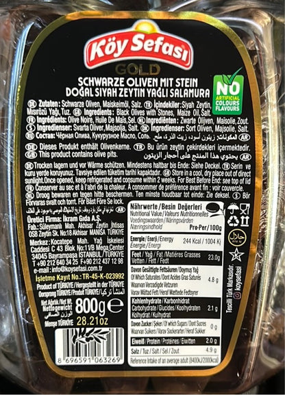 Koy Sefasi Gold Mega Natural Oil Black Olive 800g