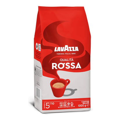 Lavazza Qualita Rossa Coffee Beans 1kg - Medium Roast, Intensity 5/10