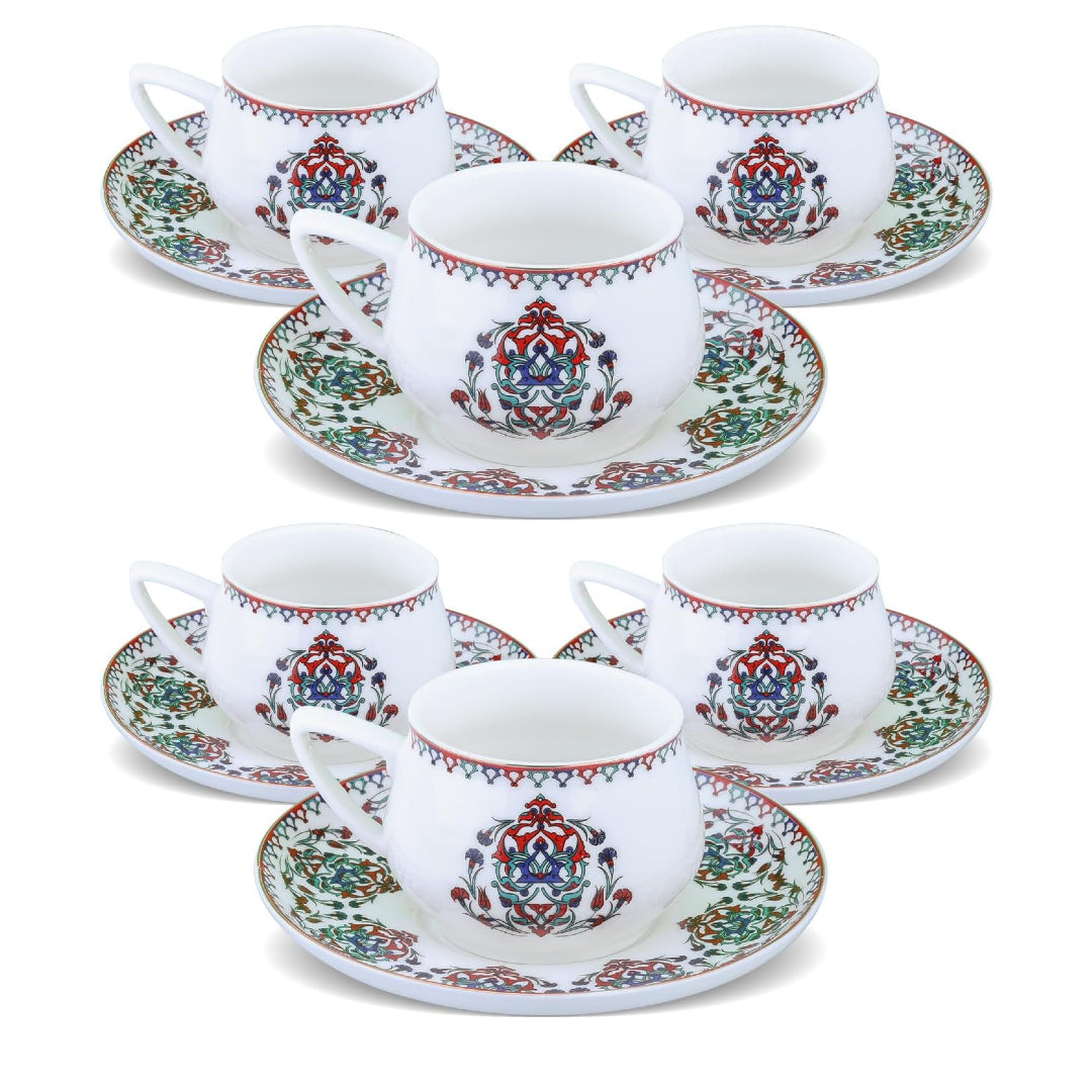 KARACA Nakkas Porcelain Coffee Cup Set of 6