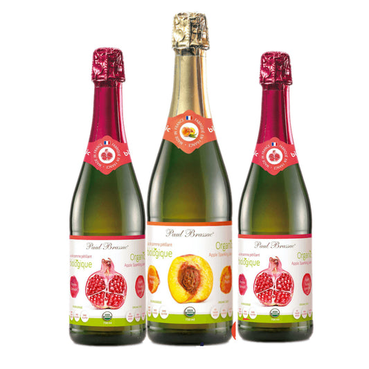 Paul Brassac Organic Sparkling Fruit Juice, 3x750ml