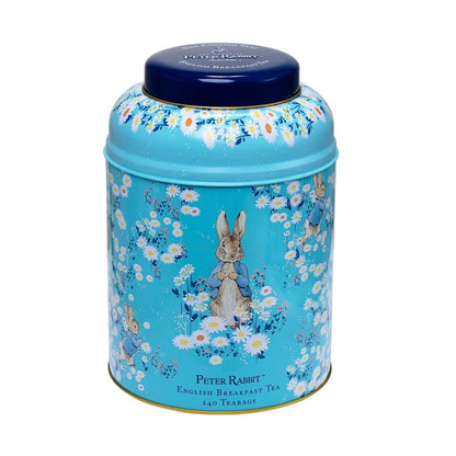 Peter Rabbit 240 English Breakfast Teabags with Daisies Tea Caddy