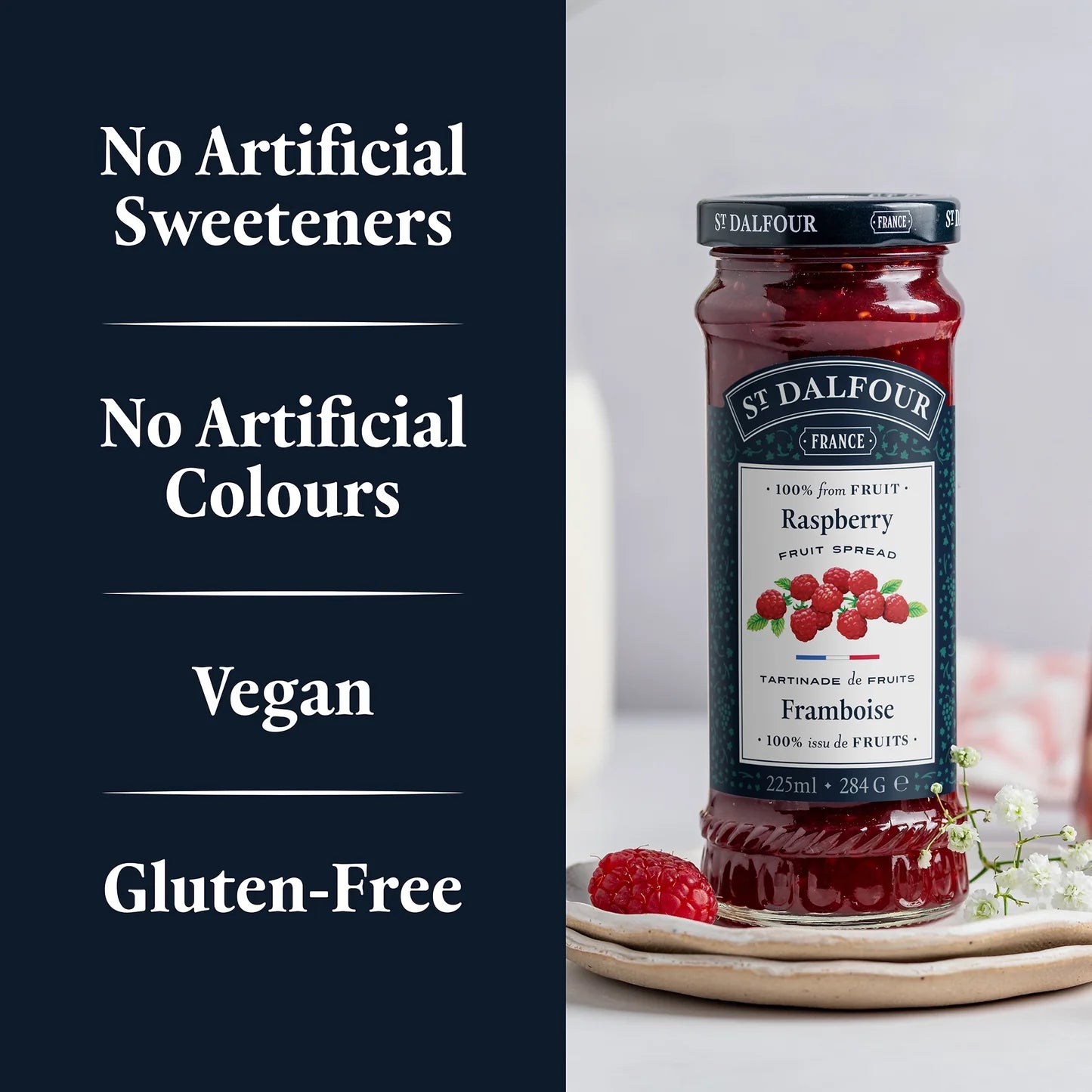 St Dalfour Raspberry Spread 284g