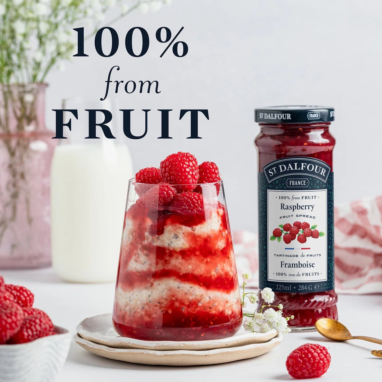 St Dalfour Raspberry Spread 284g