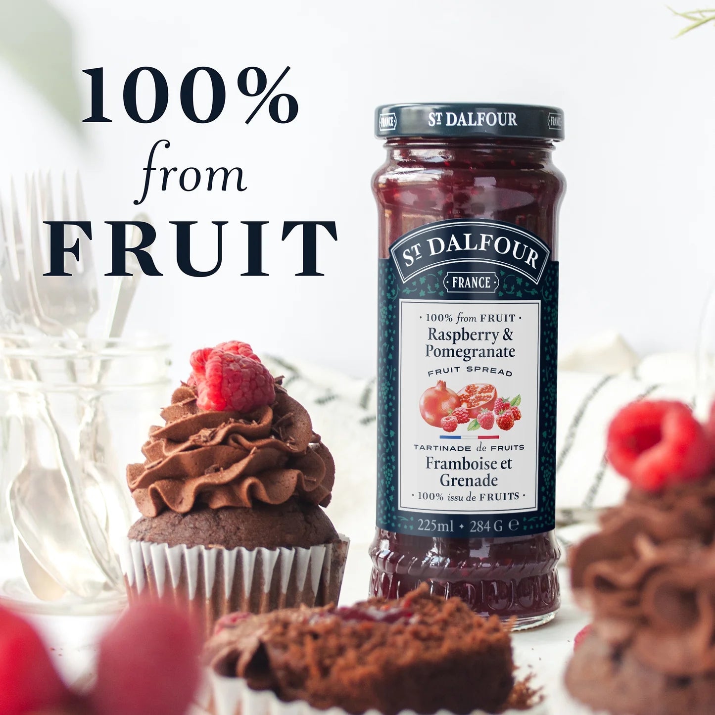 St Dalfour Raspberry & Pomegranate Spread 284g