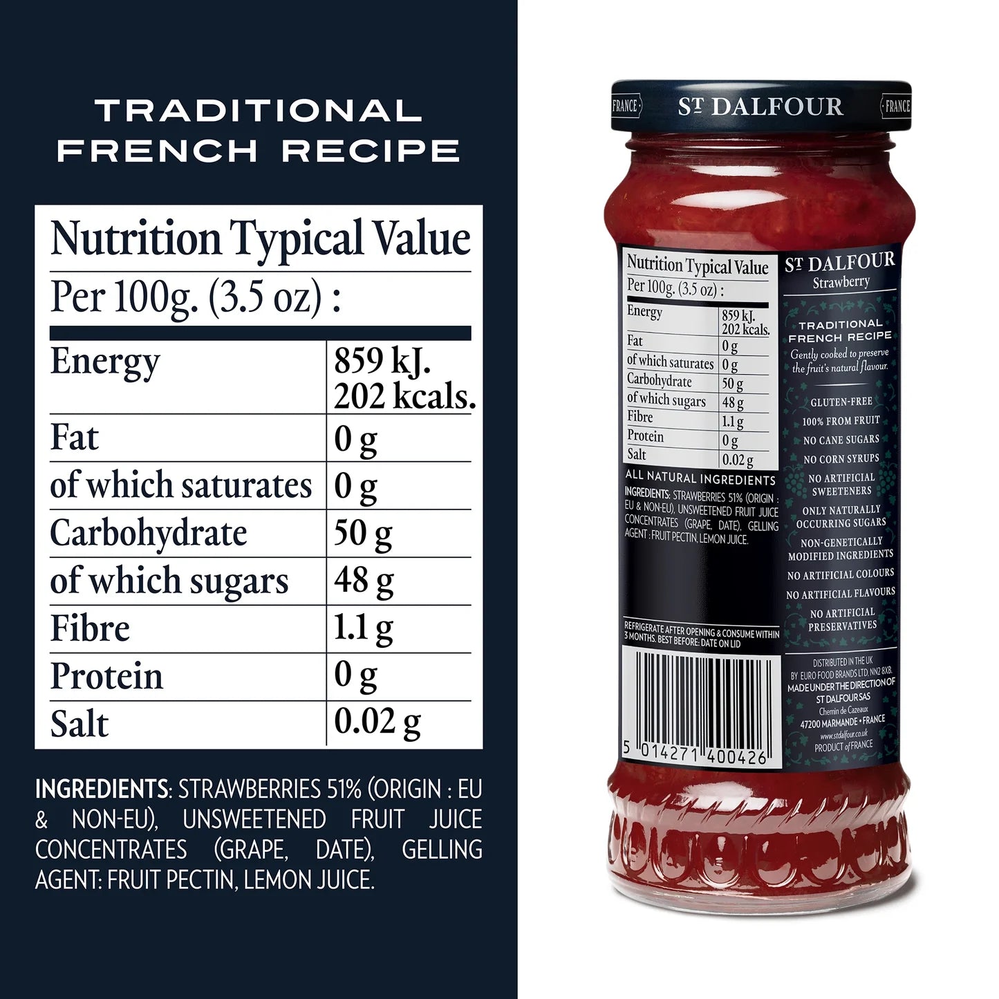 St Dalfour Strawberry Spread 284g