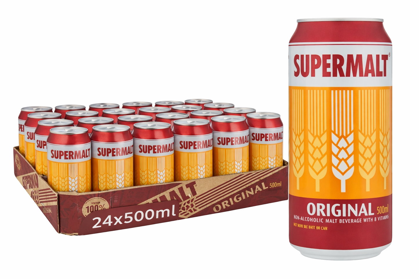 Supermalt Original Non-Alcoholic Malt Drink with B Vitamins, 550ml