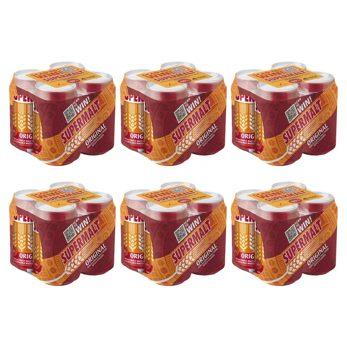 Supermalt Original Non-Alcoholic Malt Drink with B Vitamins, 330ml Can