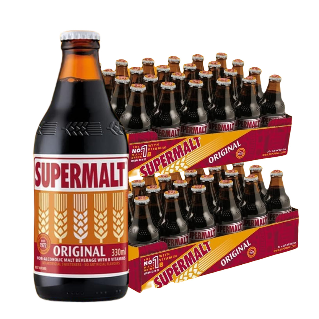 Supermalt Original Non-Alcoholic Vegan Malt Drink with B Vitamins, 330ml