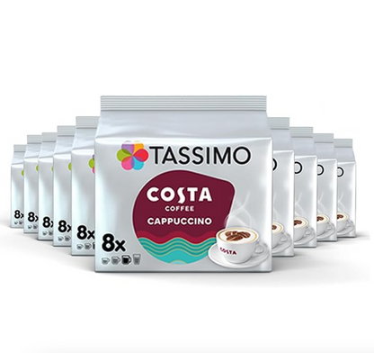 Tassimo Costa Cappuccino Coffee Pods (5 Pack), 40 Servings