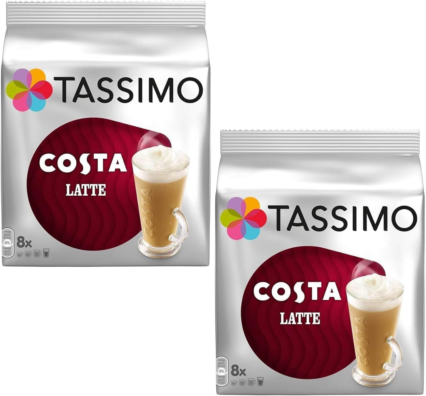 Tassimo Costa Latte Coffee Pods (8 Drinks), 223g