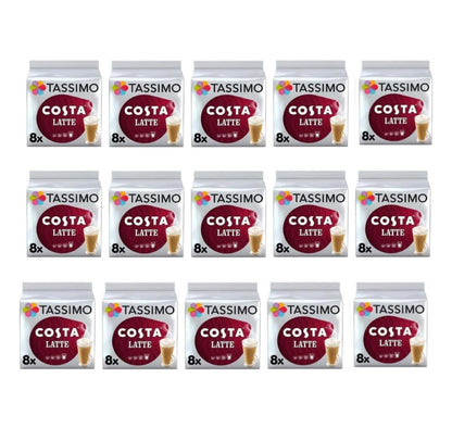 Tassimo Costa Latte Coffee Pods (5 pack), 40 Drinks